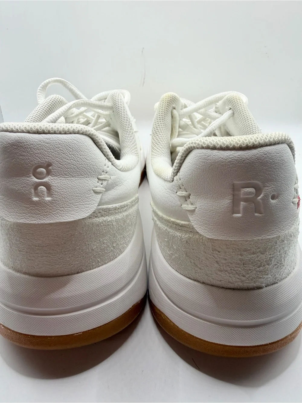 On Running Women's White and Gum-Soled Low-Top Sneakers